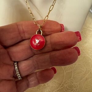 Louis Vuitton zipper pull necklace